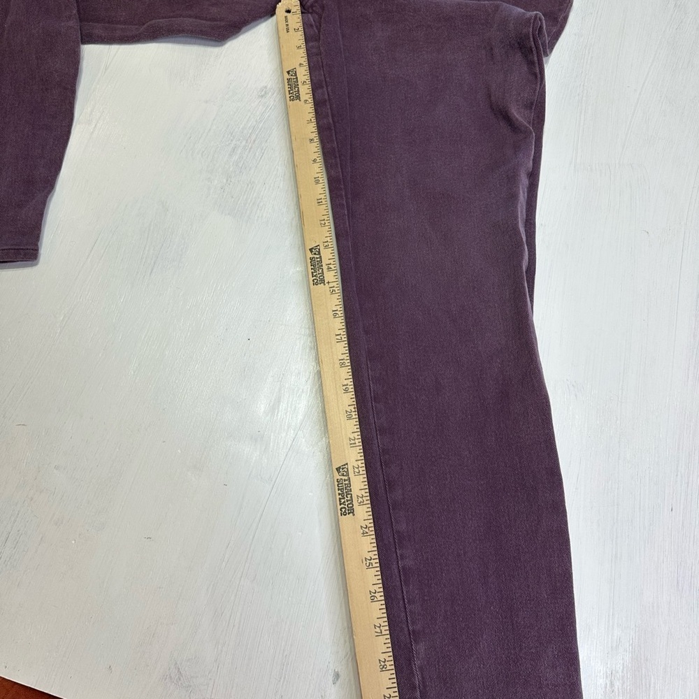 Vintage Bonjour Purple Jeans Women’s Size 14 High Rise Cotton Stretch USA - Picture 6 of 9